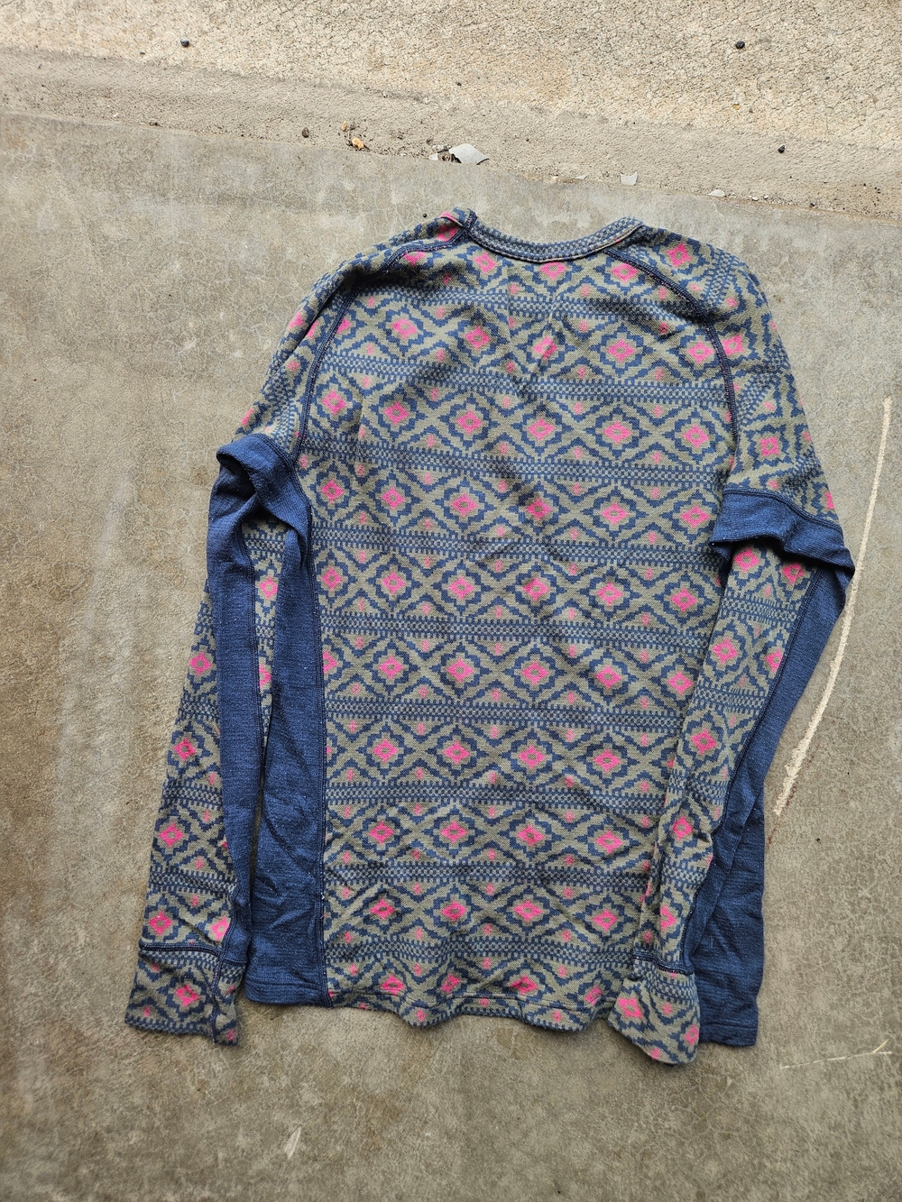 Devold Merino Wool Base Layer Top Women’s L Nordic Pattern Thermal Long Sleeve - Picture 3 of 3